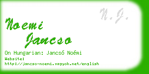 noemi jancso business card